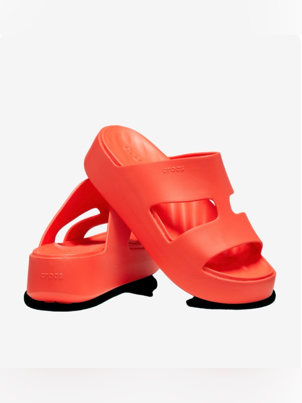 Crocs Getaway Platform H-Strap in Lava women’s 7 new nwot sandals shoes coral